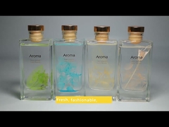 عطر غرفة ناشر القصب الطبيعي المخصص 200 مل مع زخرفة الزهور المزيفة