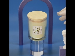 AROMA HOME شمعة زجاجية معطرة فاخرة بعلامة تجارية خاصة من AROMA HOME أسود أبيض