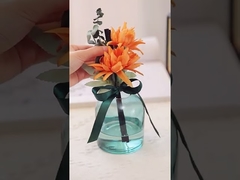 زجاجة عطر من أروما هوم مصنوعة من الألياف الزجاجية بحجم 400 مل مع موزع روائح عطرية مستديرة مع صندوق هدايا