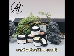 ODM 6 أوقية شمعة حاوية القصدير مستديرة باللون الأحمر والأخضر مع حبوب القهوة