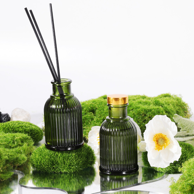 زجاجة عطر الحديقة الزجاجية ريد ناشر العلامة الخاصة 100 مل مع غطاء معدني ذهبي