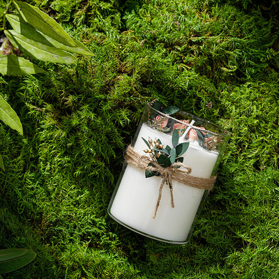 AROMA HOME مخصص فاخر خاص تسمية هدية صندوق برطمان زجاجي شفاء الكريستال الروحية الروائح شموع الصويا المعطرة