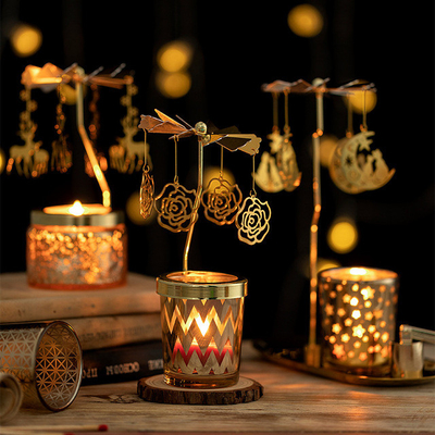 جرة زجاجية معطرة شموع الصويا الروائح تسمية خاصة الهندسة Merry Go Round