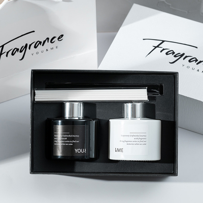 طقم ناشر عطري أسود وأبيض مخصص بملح البحر التين 150 مل × 2