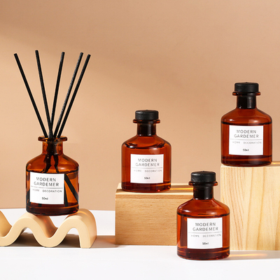 زجاجة بنية DPMA صغيرة معطر عطري وزيت 50 مل