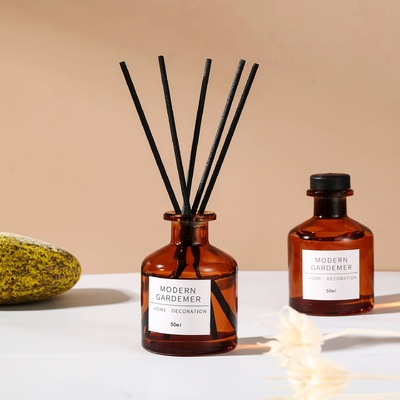 زجاجة بنية DPMA صغيرة معطر عطري وزيت 50 مل