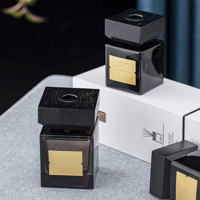 زيت العطر الفاخر زجاجة سوداء زجاجية ريد ناشر 100 مل