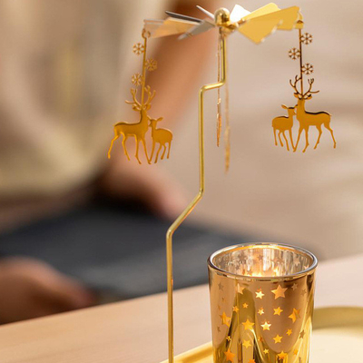 جرة زجاجية هندسة الروائح Merry Go Round شموع الصويا المعطرة العلامة الخاصة
