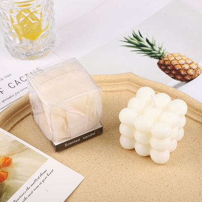 AROMA HOME Cube Ball Shape ماكارونس لون شموع منحوتة معطرة لحفل الزفاف