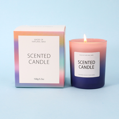 AROMA HOME China USA CA Warehouse 5oz جرة زجاجية متدرجة متجمدة شمعة معطرة مع صندوق هدايا