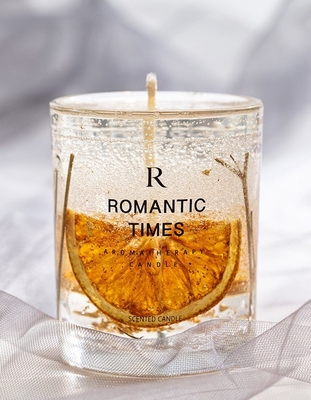AROMA ديكور المنزل زهرة برائحة هلام العطر شمعة فاخرة العلامة الخاصة هلام الصويا الشمع شمعة معطرة في جرة زجاجية