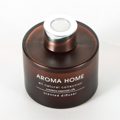 مرطبان زجاجي معطر بالزيت بسعر خاص من AROMA HOME مجموعة هدايا شموع معطرة من القصب البني الفاخر