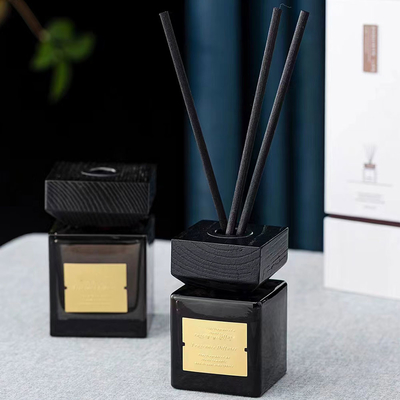 قم بتخصيص الهواء المعطر لديكور المنزل بعصا الزيت العطرية ، ناشر القصب الزجاجي الأسود