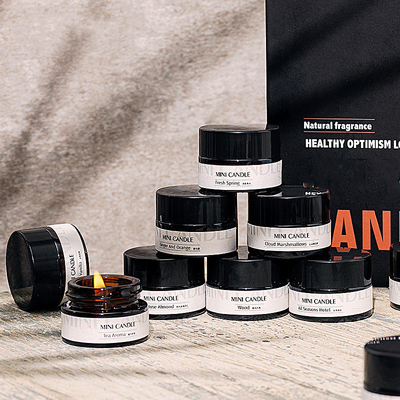 AROMA HOME الصين أفضل سعر للتسوق عيد الميلاد شمع الصويا رائحة العطر عينة 16 قطعة / المجموعة شمعة معطرة صغيرة