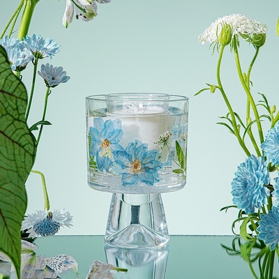 Velas Healing Immortal Flower Glass Crystal Cup Aromatherapy شمعة مع حقيبة