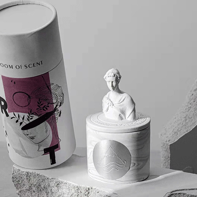 2023 ECO David Plaster Gypsum Sculpture Fragrance Gardenia Candle