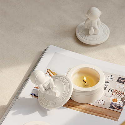 جص رائد فضاء Velas Healing Crystal Aromatherapy شمعة معطرة