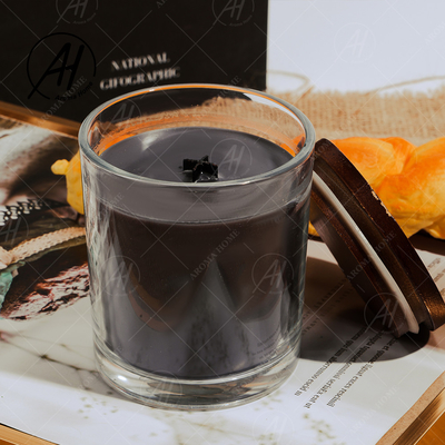 شموع معطرة برائحة الشوكولاتة السوداء مع غطاء وعلبة هدايا