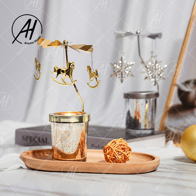 جرة الزجاج السائبة رائحة شمعة الدورية مصباح الحصان الخبب Aroma Home Candle