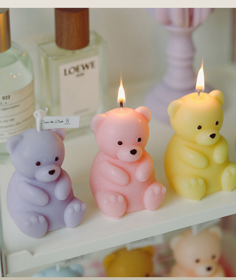 AROMA HOME DIY بها بنفسك لطيف دمية دب على شكل شمعة معطرة حسب الطلب