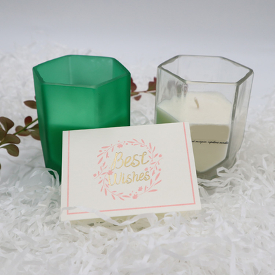 أروما هوم شمع الصويا الشمع المعطر مع جرة شمعة سداسية مخصصة للديكور المنزلي