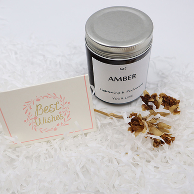 ODM Amber Glass Canning Mason Jar Candle للتركيز على الروائح