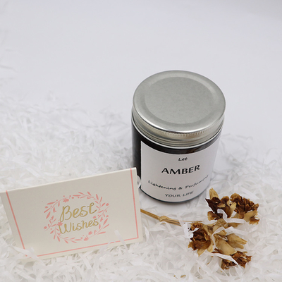 ODM Amber Glass Canning Mason Jar Candle للتركيز على الروائح