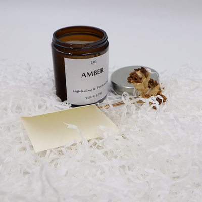 ODM Amber Glass Canning Mason Jar Candle للتركيز على الروائح