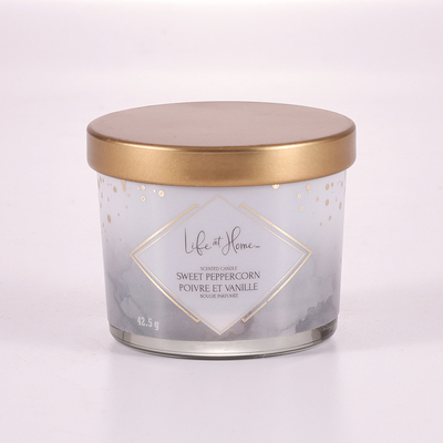 جرة شموع زجاجية كوكتيل معطرة مخصصة مطبوعة MSDS Mini 1.6oz بغطاء معدني