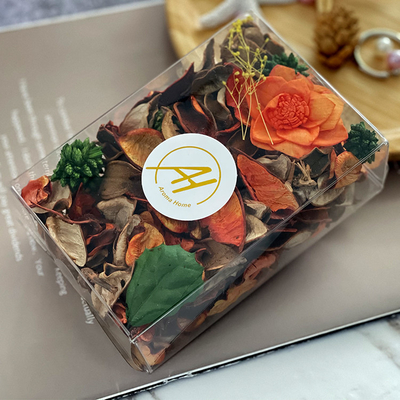 زهور مجففات الخوخ المصنوعة يدويًا لفندق خزانة الملابس
