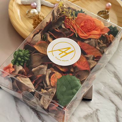 زهور مجففات الخوخ المصنوعة يدويًا لفندق خزانة الملابس