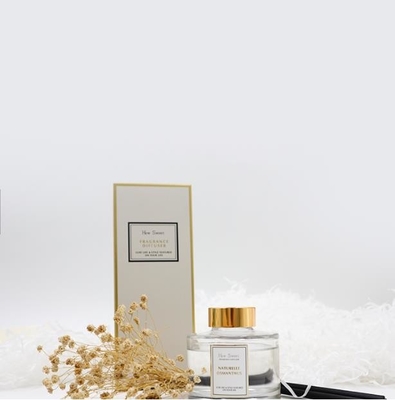 مجموعة هدايا Aroma Reed Diffuser 126 مل زجاجة مستديرة فاخرة بغطاء ذهبي