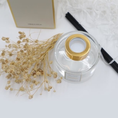 مجموعة هدايا Aroma Reed Diffuser 126 مل زجاجة مستديرة فاخرة بغطاء ذهبي