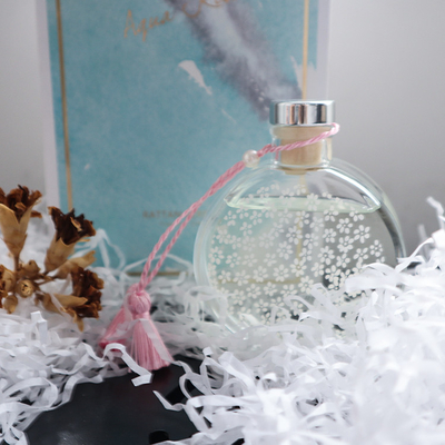 Aroma Reed Diffuser 130ml مجموعة هدايا فاخرة مع عقدة وردية وصندوق صلب
