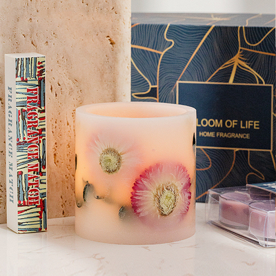 4pk ديكور الحمام Tealight الناشر شمعة مجموعة المنزل رائحة هدية مجموعة