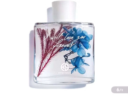 عطر روم أروما ريد ديفيوزر 100 مل مع ديكور زهور مجففة