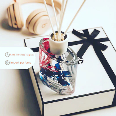 عطر روم أروما ريد ديفيوزر 100 مل مع ديكور زهور مجففة